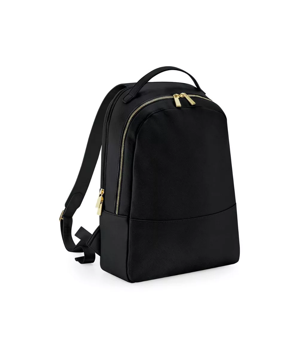 Black Saffiano Backpack - www.micushi.com
